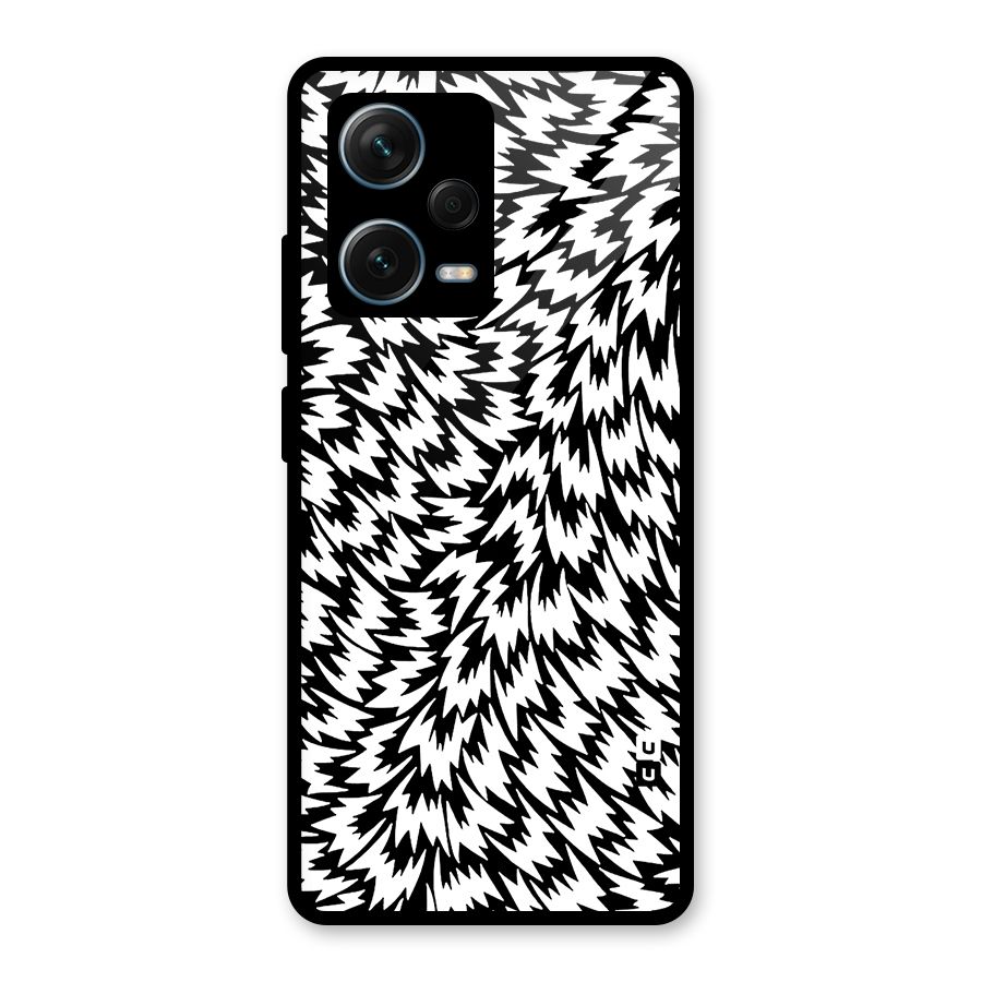Lion Abstract Art Pattern Glass Back Case for Redmi Note 12 Pro Plus 5G