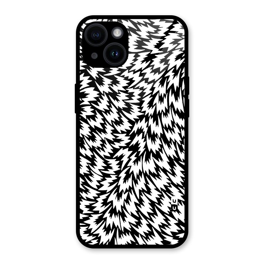 Lion Abstract Art Pattern Glass Back Case for iPhone 14