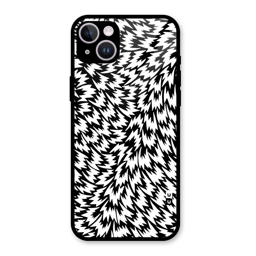 Lion Abstract Art Pattern Glass Back Case for iPhone 14 Plus