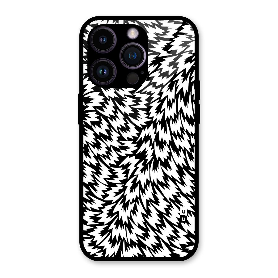 Lion Abstract Art Pattern Glass Back Case for iPhone 14 Pro