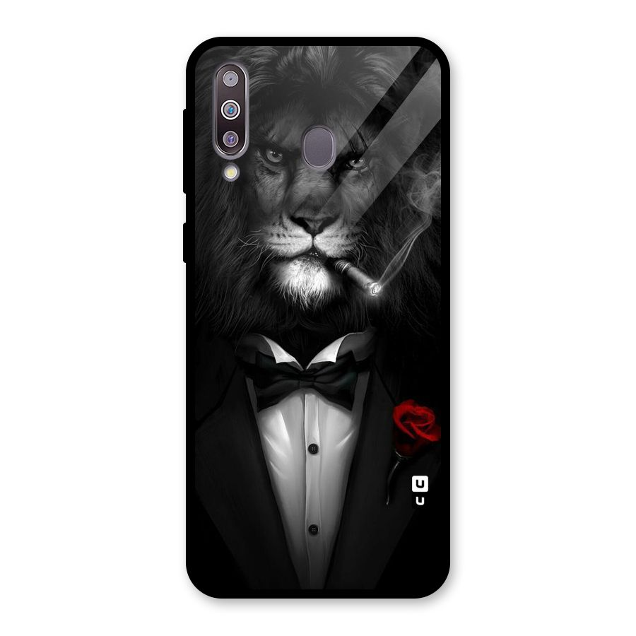 Lion Class Glass Back Case for Galaxy M30