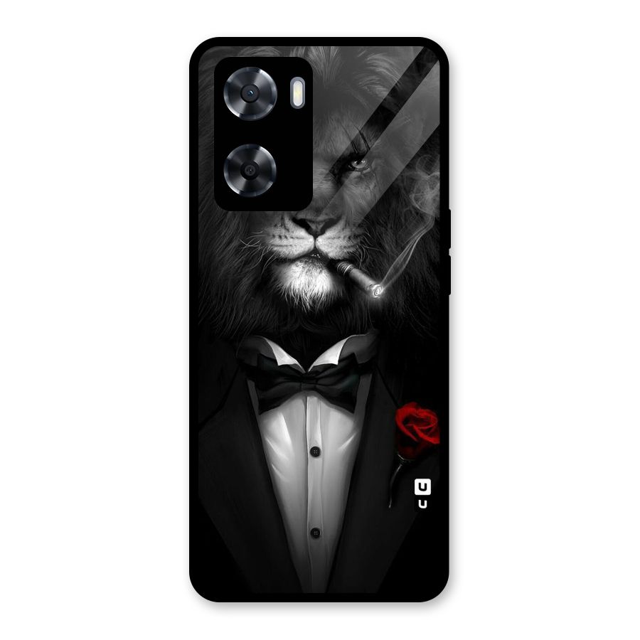 Lion Class Glass Back Case for Oppo A57 2022