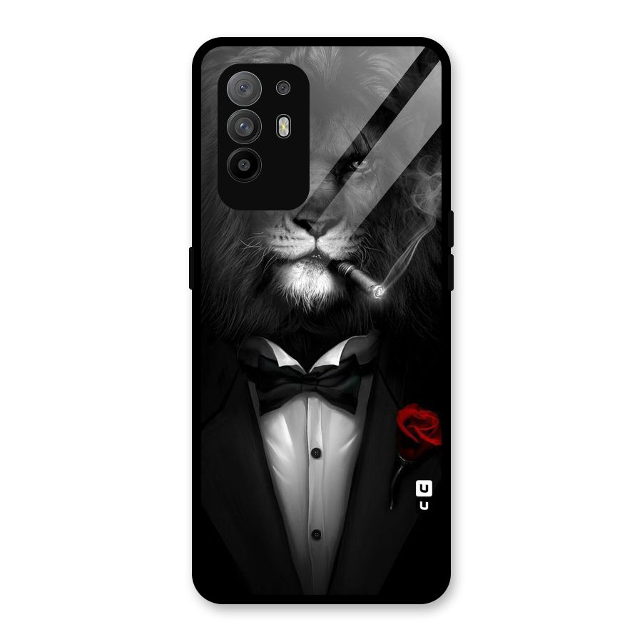 Lion Class Glass Back Case for Oppo F19 Pro Plus 5G