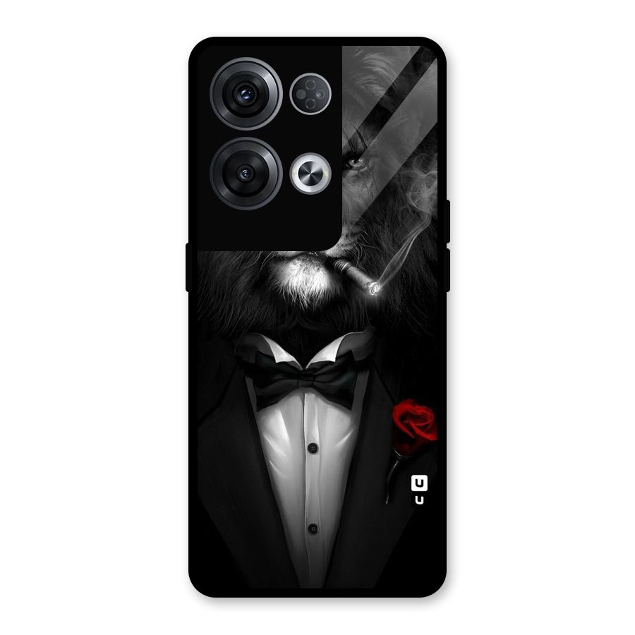 Lion Class Glass Back Case for Oppo Reno8 Pro 5G