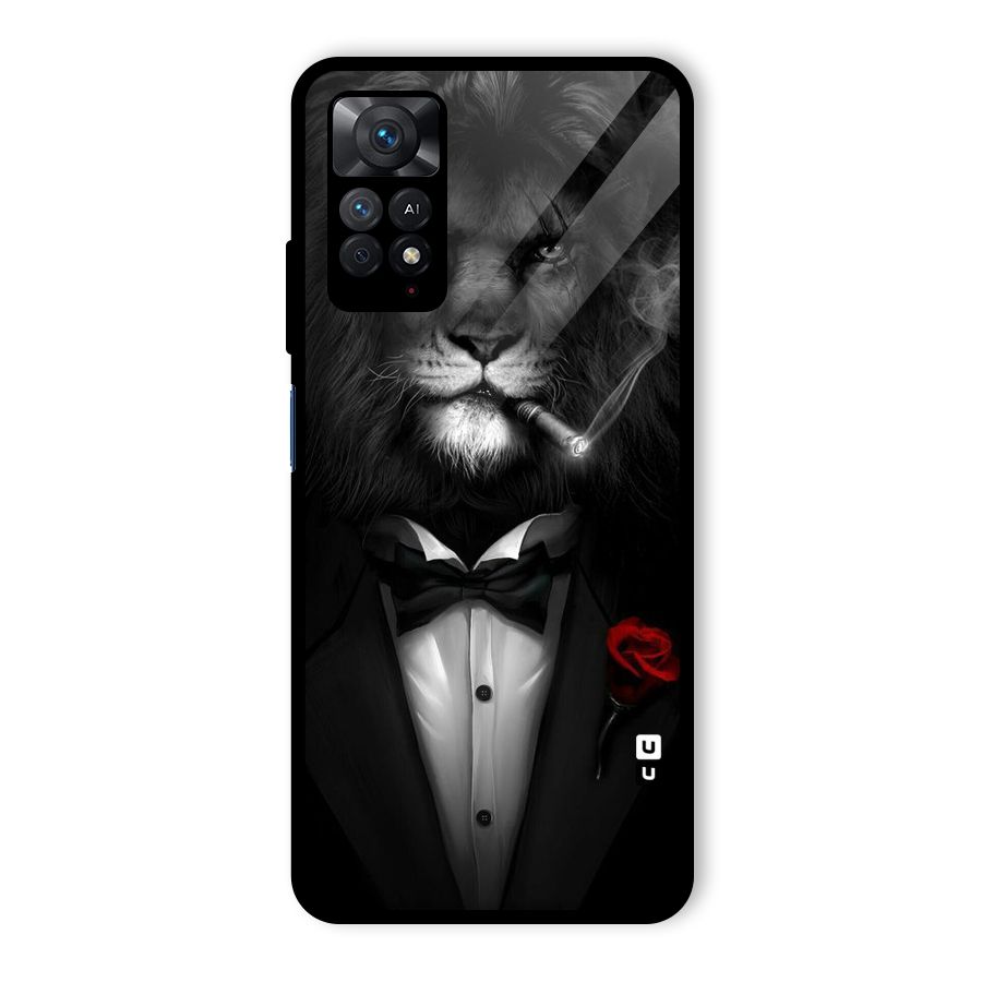 Lion Class Glass Back Case for Redmi Note 11 Pro