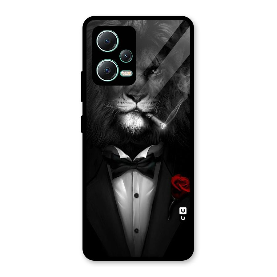 Lion Class Glass Back Case for Redmi Note 12 5G