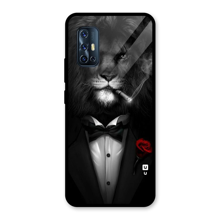 Lion Class Glass Back Case for Vivo V17