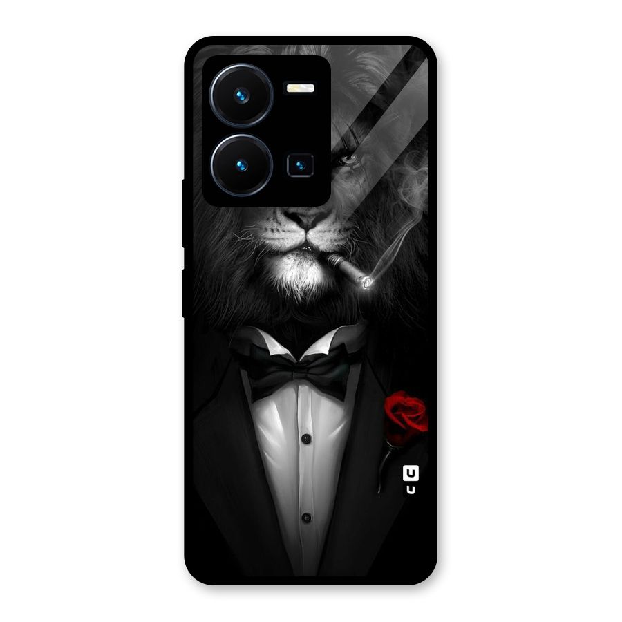 Lion Class Glass Back Case for Vivo Y35