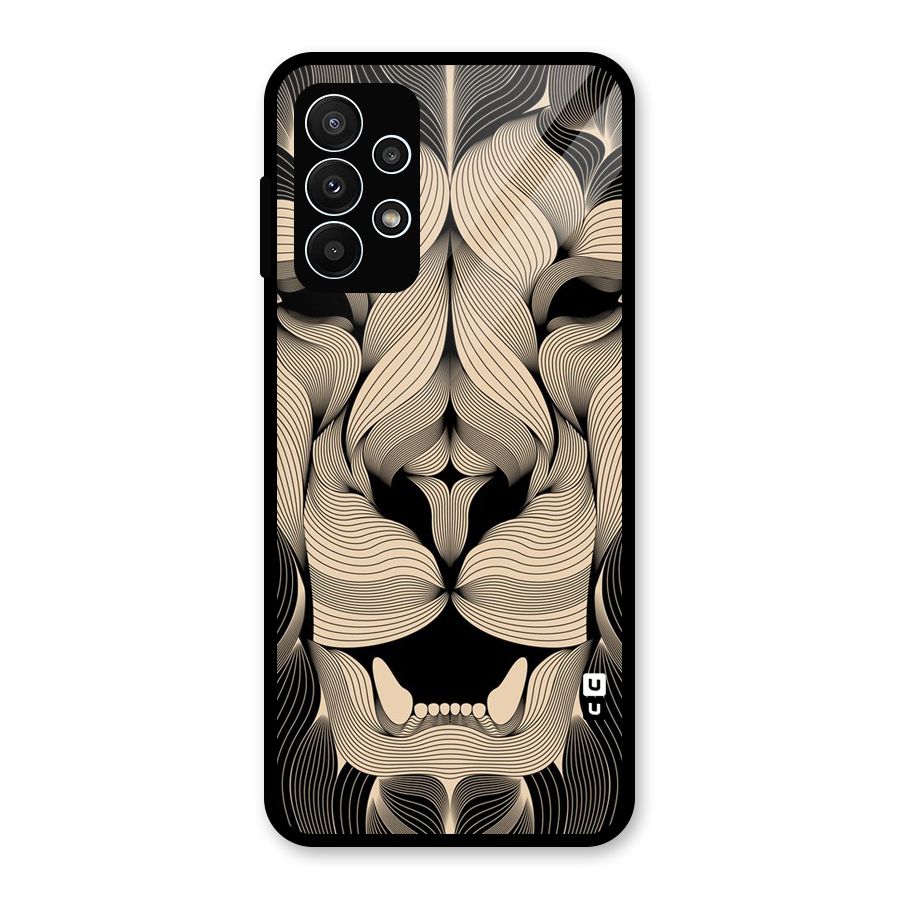 Lion Shape Design Glass Back Case for Galaxy A23