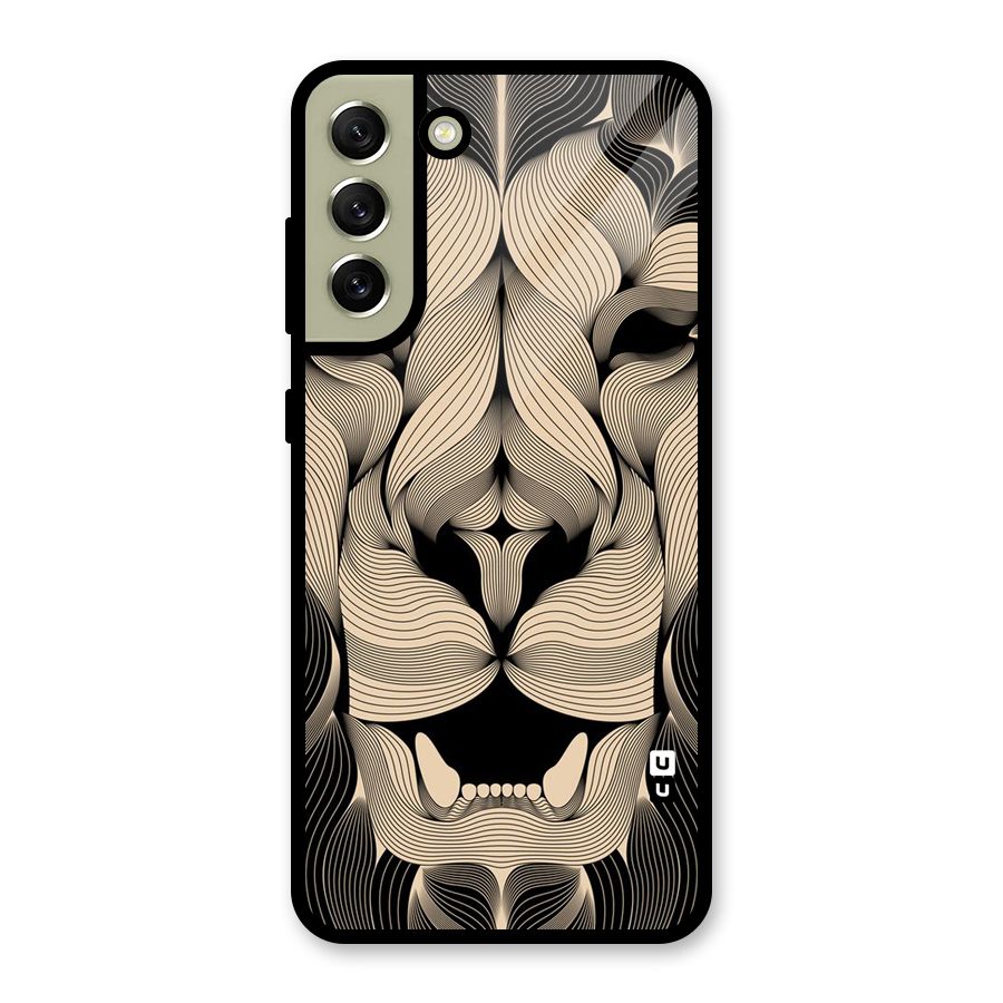 Lion Shape Design Glass Back Case for Galaxy S21 FE 5G