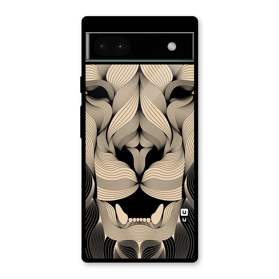Lion Shape Design Glass Back Case for Google Pixel 6a