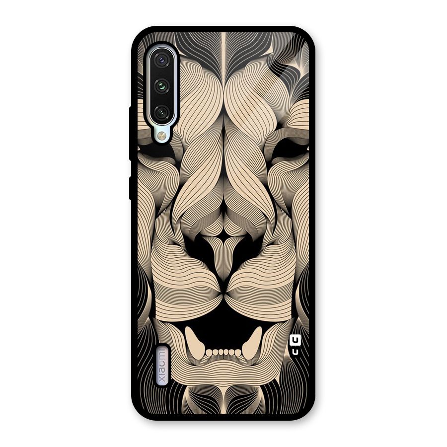 Lion Shape Design Glass Back Case for Mi A3