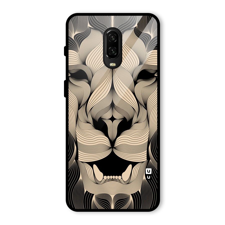 Lion Shape Design Glass Back Case for OnePlus 6T