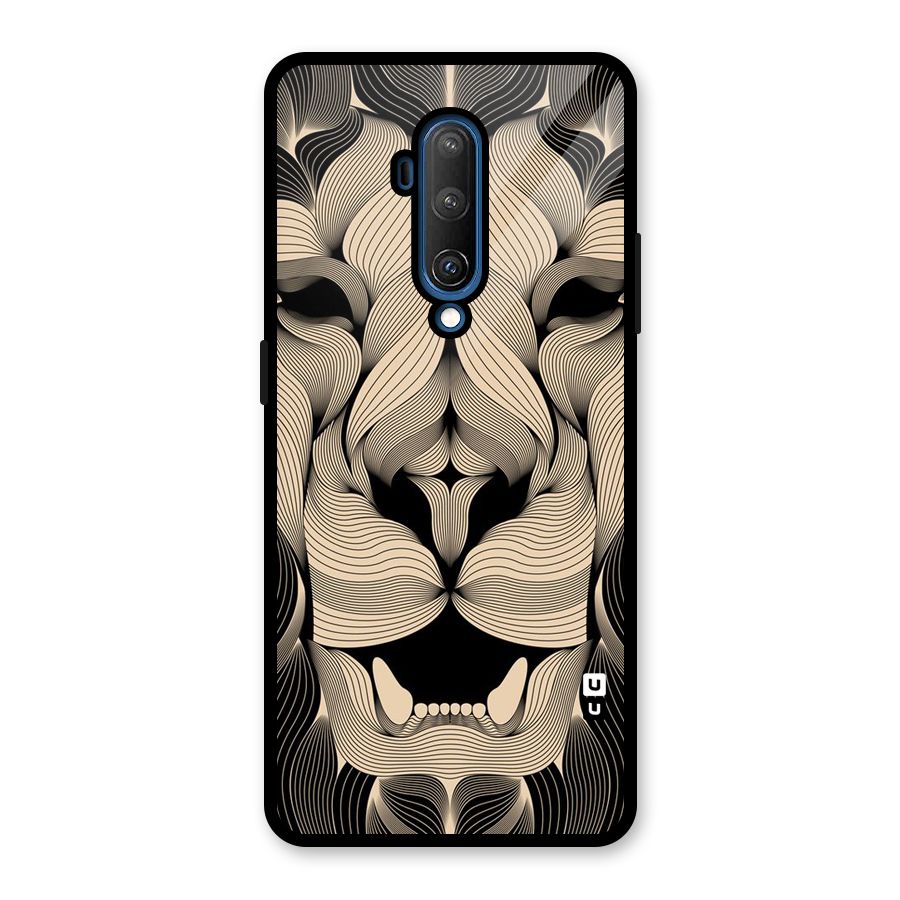 Lion Shape Design Glass Back Case for OnePlus 7T Pro