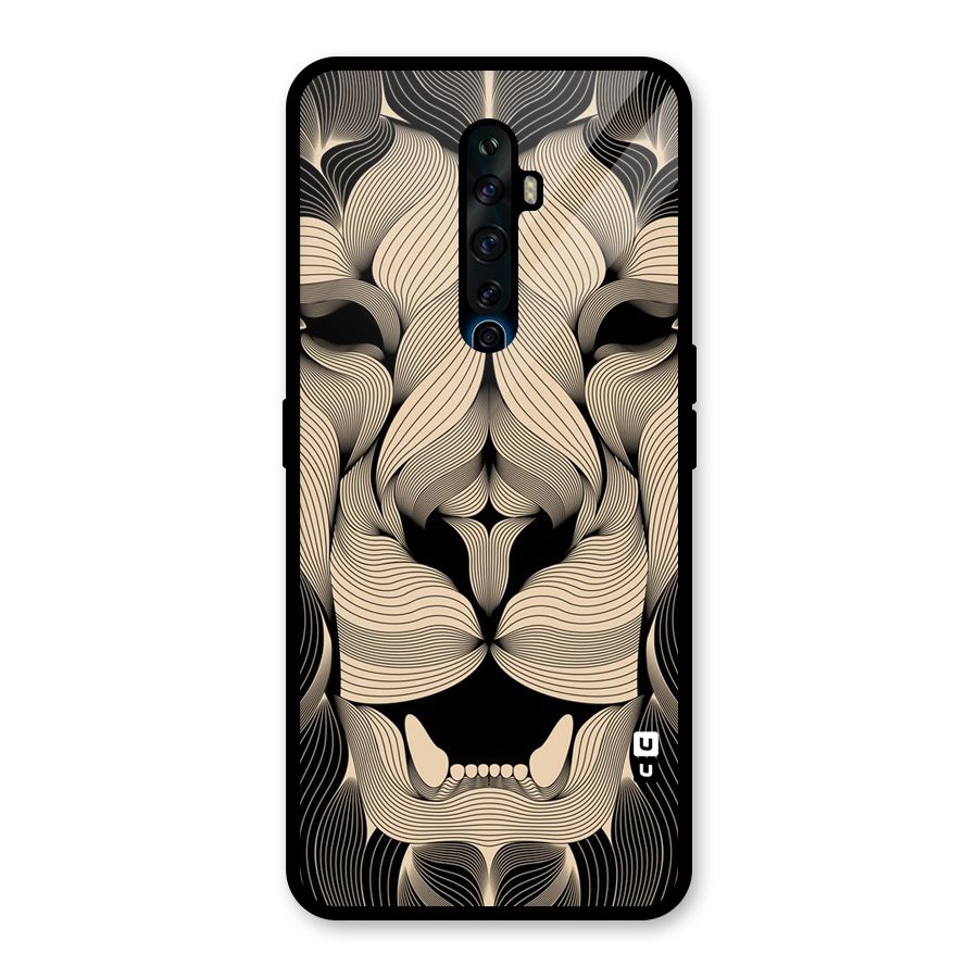Lion Shape Design Glass Back Case for Oppo Reno2 F