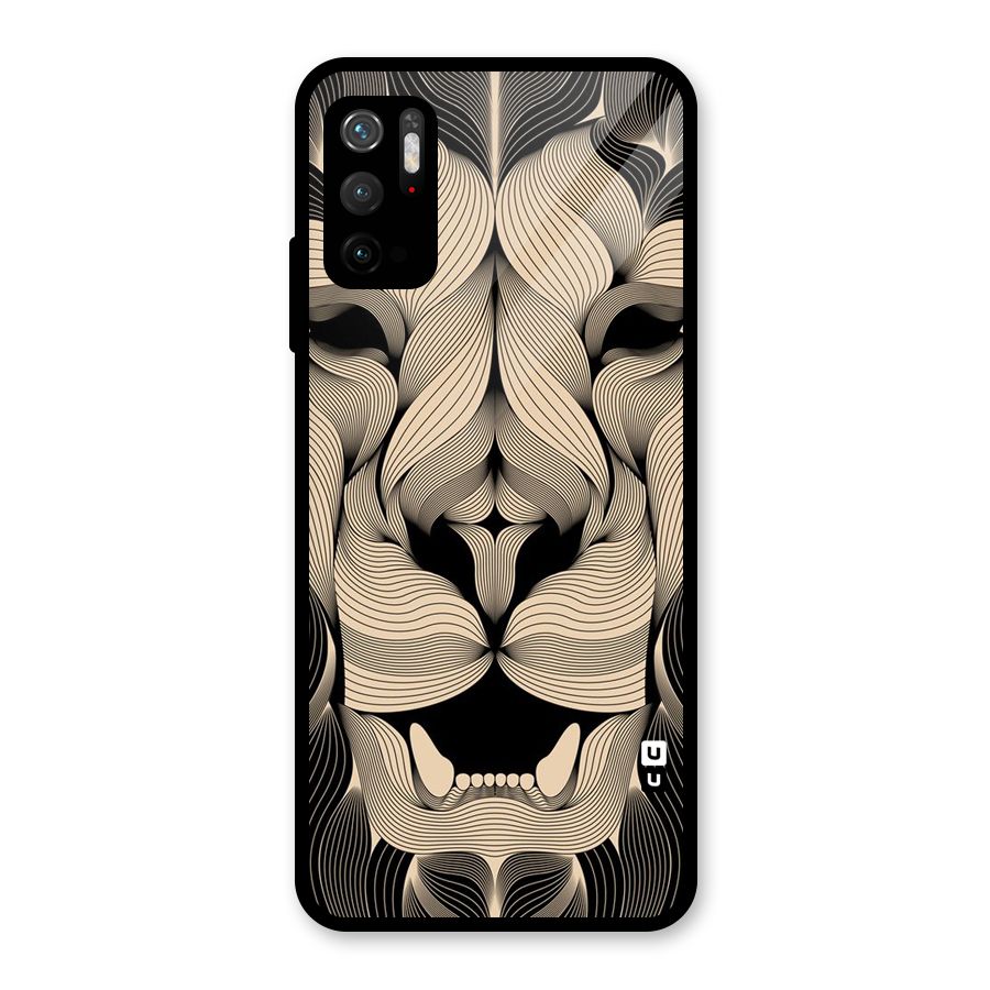 Lion Shape Design Glass Back Case for Poco M3 Pro 5G