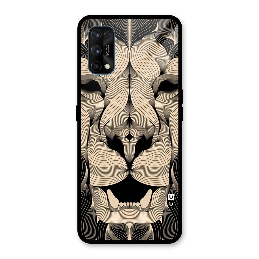 Lion Shape Design Glass Back Case for Realme 7 Pro