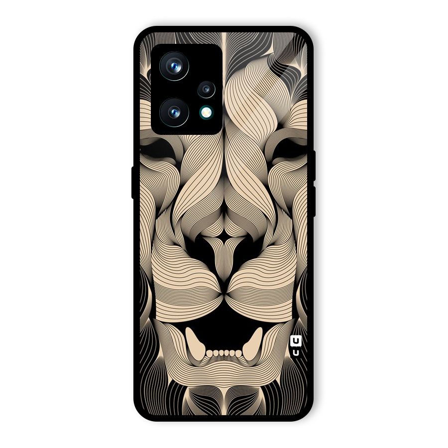 Lion Shape Design Glass Back Case for Realme 9 Pro Plus 5G