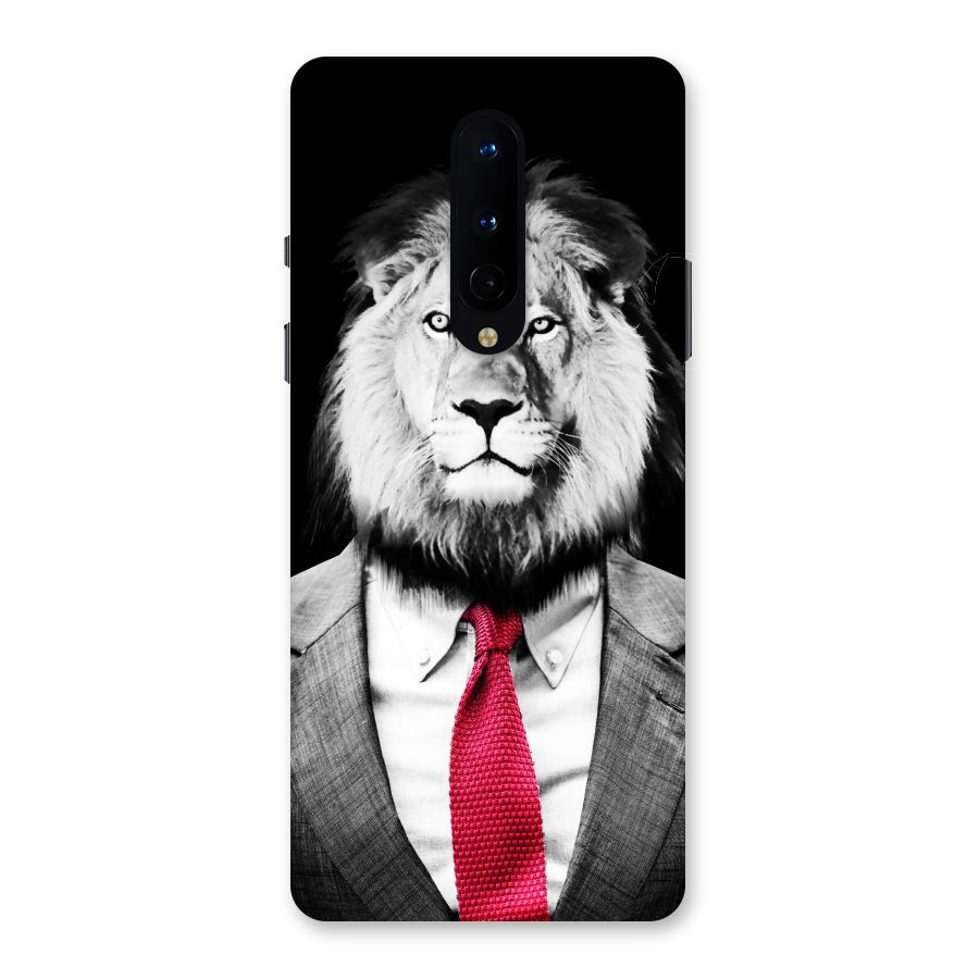 Lion with Red Tie Back Case for OnePlus 8