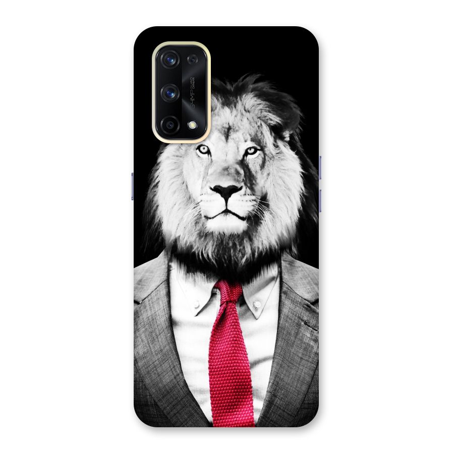 Lion with Red Tie Glass Back Case for Realme X7 Pro