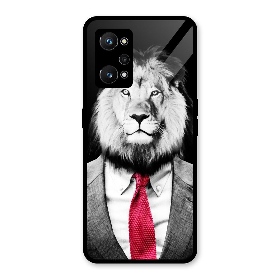 Lion with Red Tie Glass Back Case for Realme GT Neo 3T