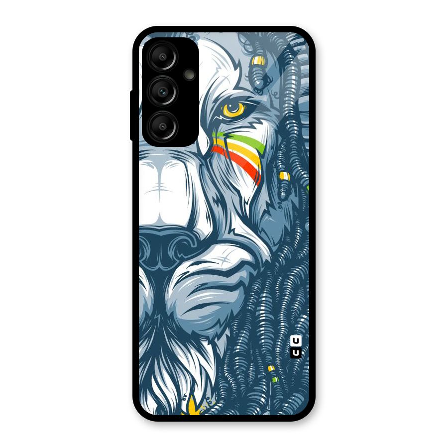 Lionic Face Glass Back Case for Galaxy A14 5G