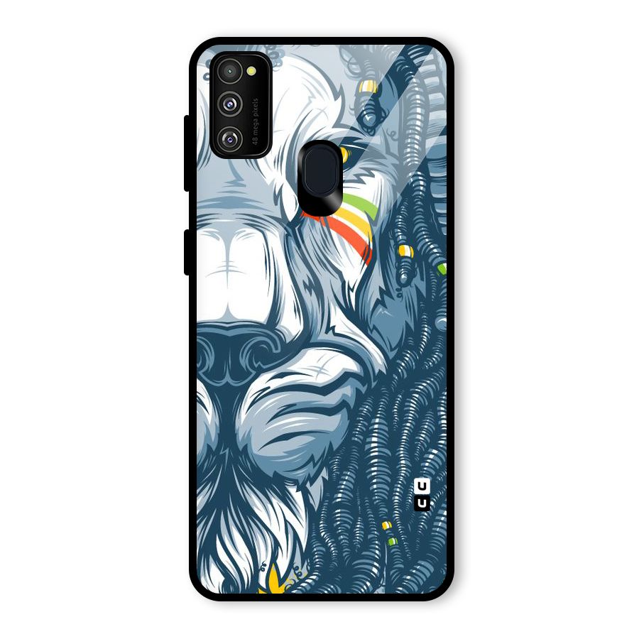 Lionic Face Glass Back Case for Galaxy M30s