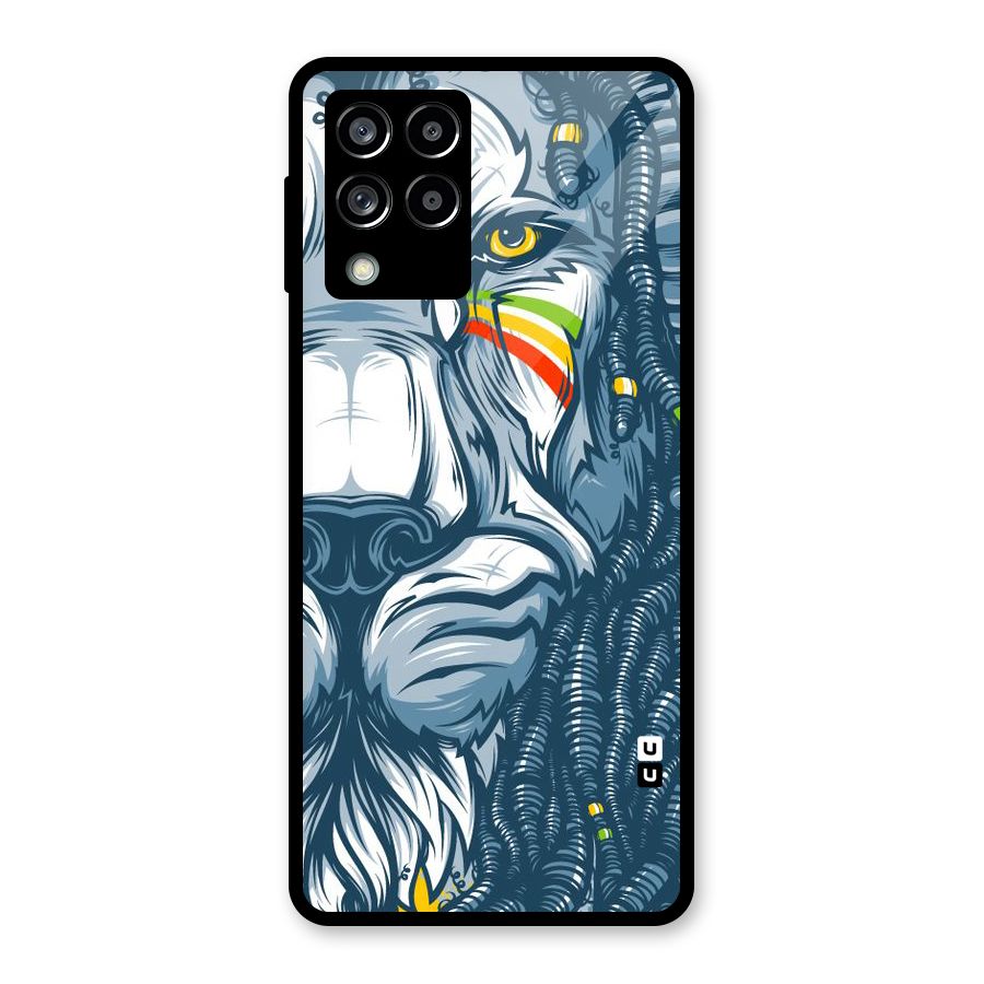 Lionic Face Glass Back Case for Galaxy M53 5G