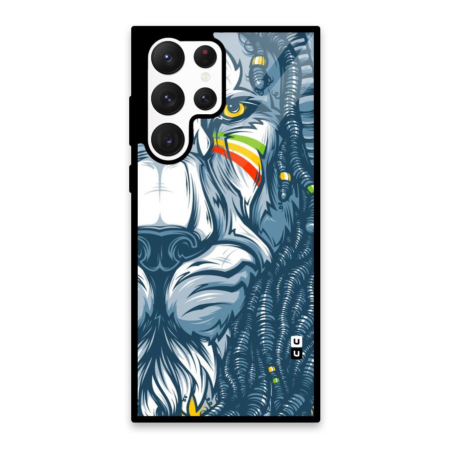 Lionic Face Glass Back Case for Galaxy S22 Ultra 5G