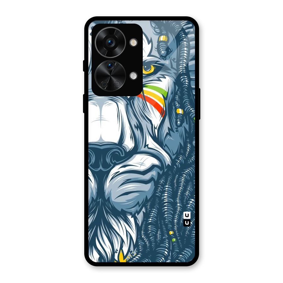 Lionic Face Glass Back Case for OnePlus Nord 2T
