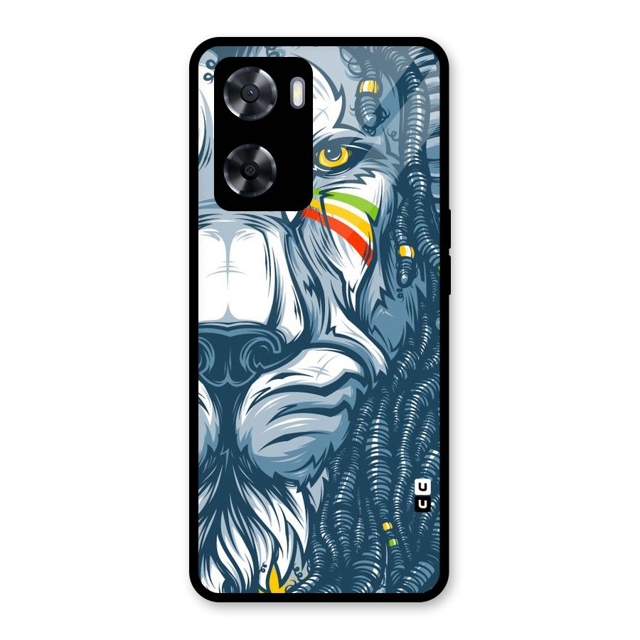 Lionic Face Glass Back Case for Oppo A57 2022