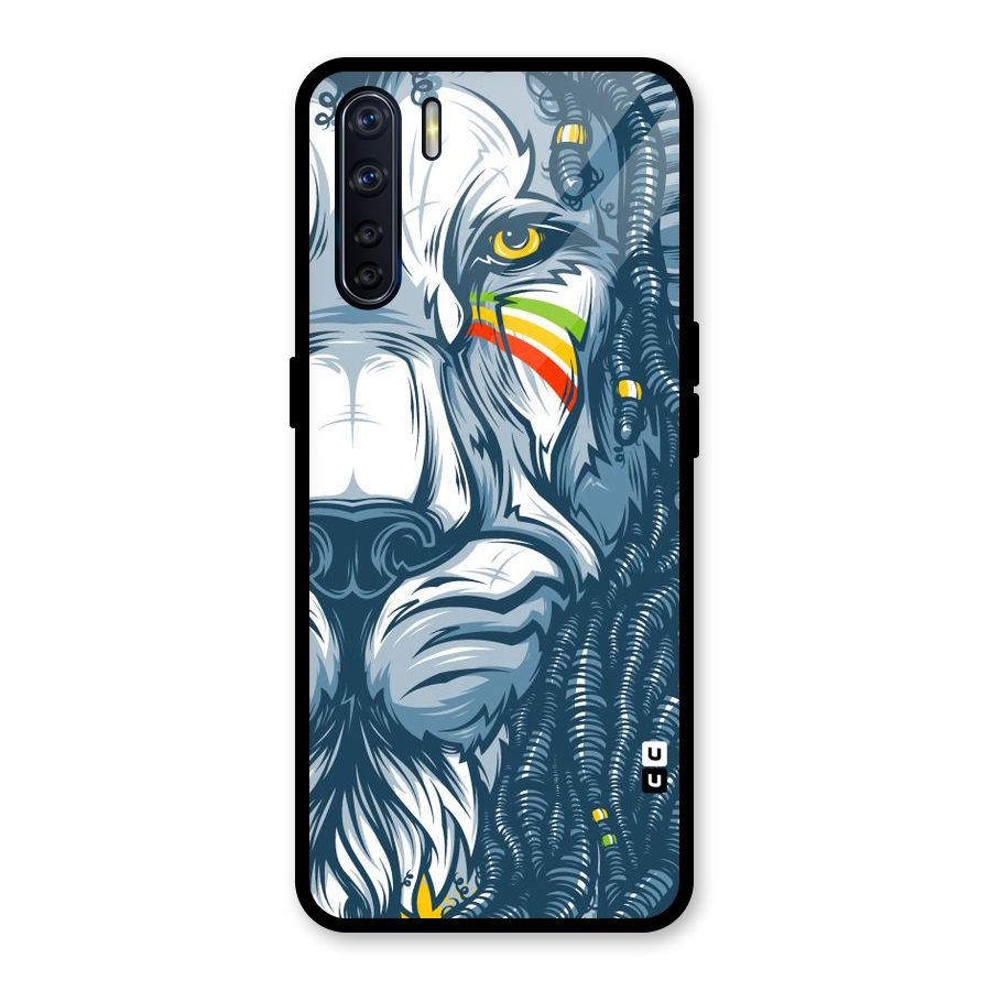 Lionic Face Glass Back Case for Oppo F15