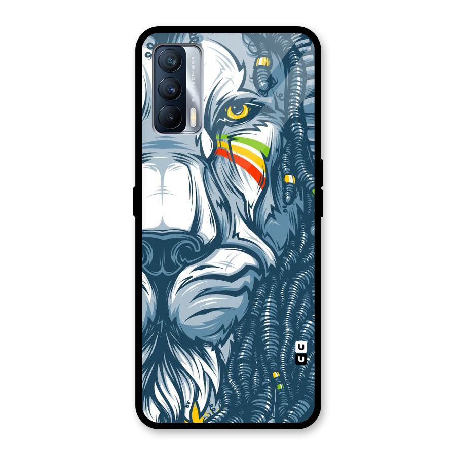 Lionic Face Glass Back Case for Realme X7