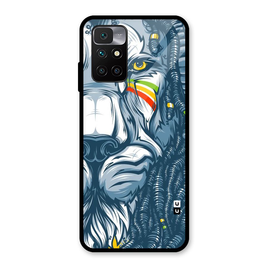 Lionic Face Glass Back Case for Redmi 10 Prime