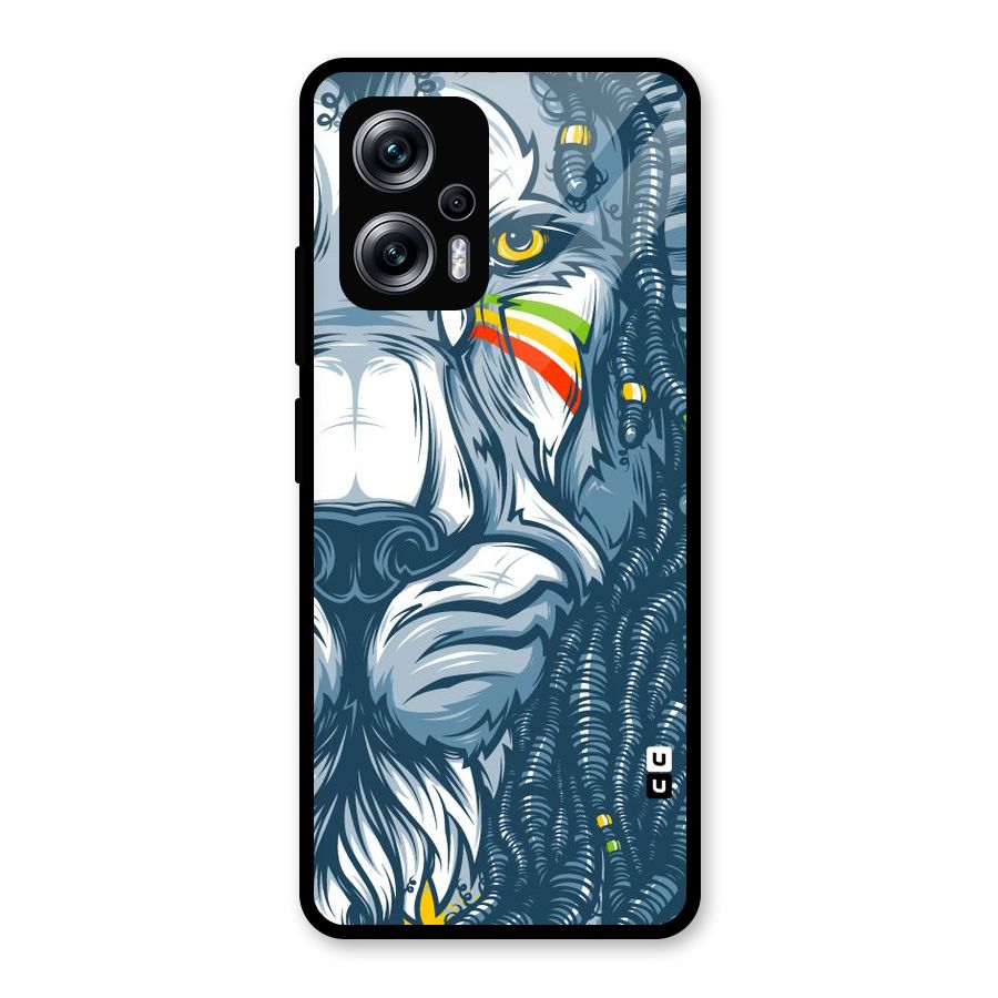 Lionic Face Glass Back Case for Redmi K50i