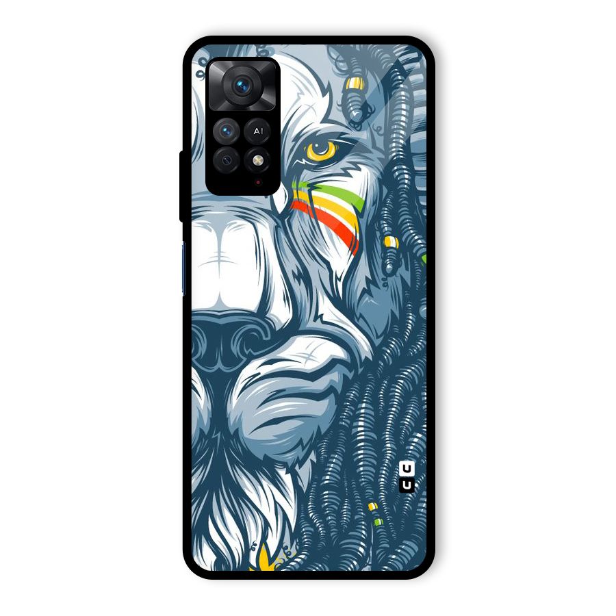 Lionic Face Glass Back Case for Redmi Note 11 Pro