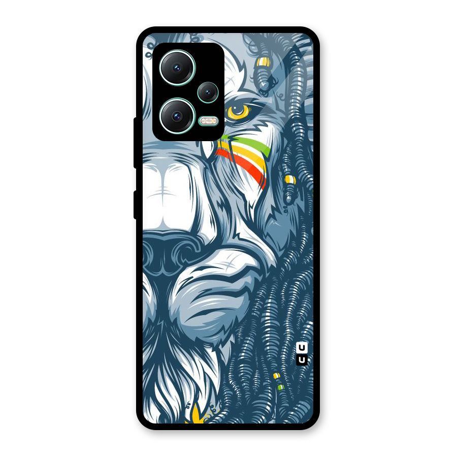 Lionic Face Glass Back Case for Redmi Note 12 5G