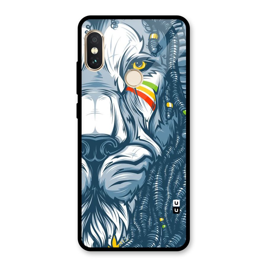 Lionic Face Glass Back Case for Redmi Note 5 Pro