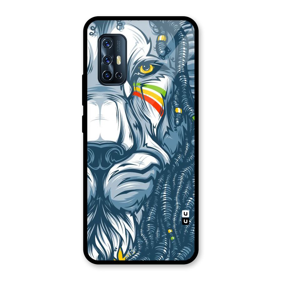 Lionic Face Glass Back Case for Vivo V17