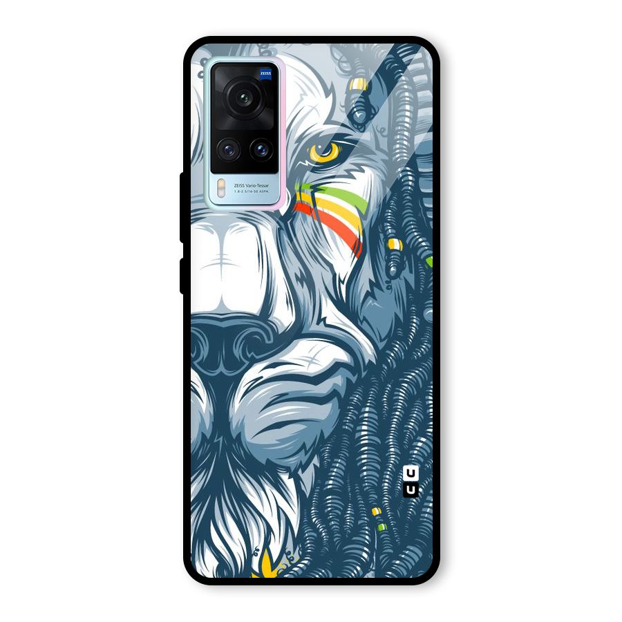Lionic Face Glass Back Case for Vivo X60