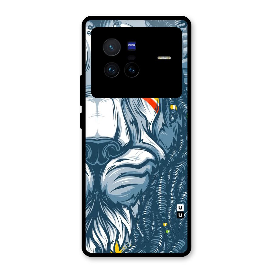 Lionic Face Glass Back Case for Vivo X80