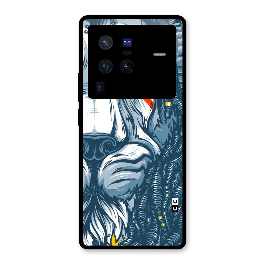 Lionic Face Glass Back Case for Vivo X80 Pro