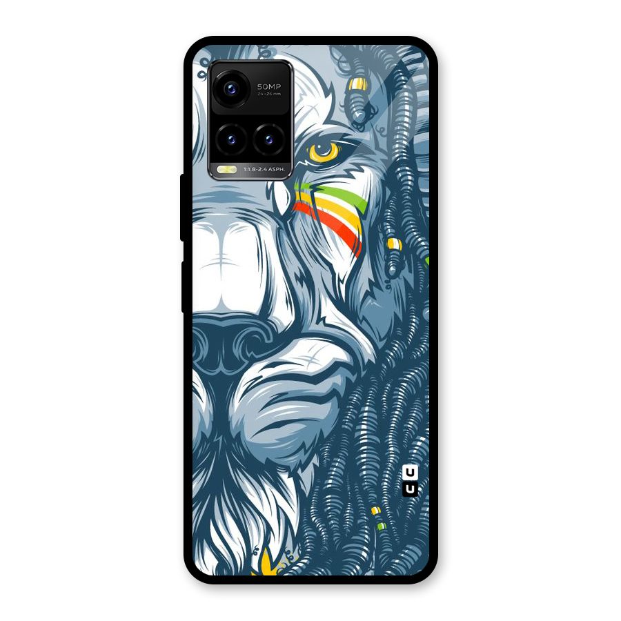 Lionic Face Glass Back Case for Vivo Y21T