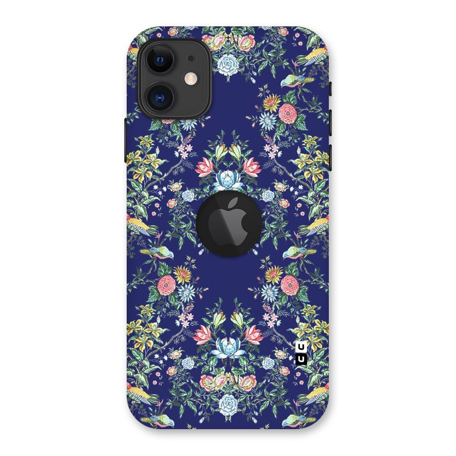 Little Flowers Pattern Back Case for iPhone 11 Logo Cut