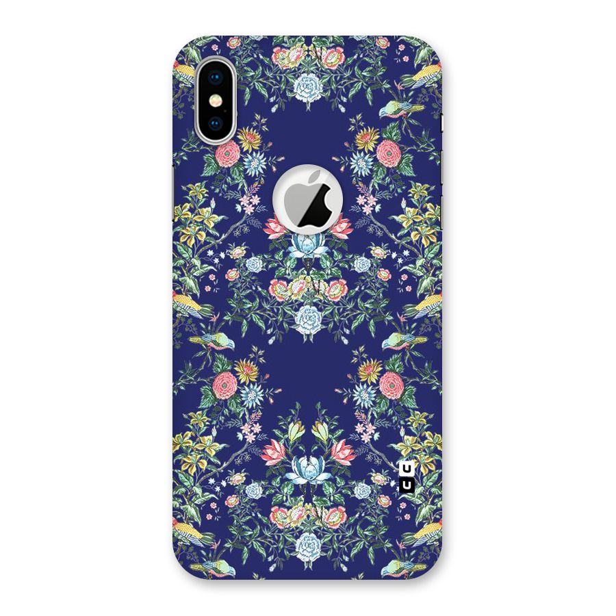 Little Flowers Pattern Back Case for iPhone X Logo Cut