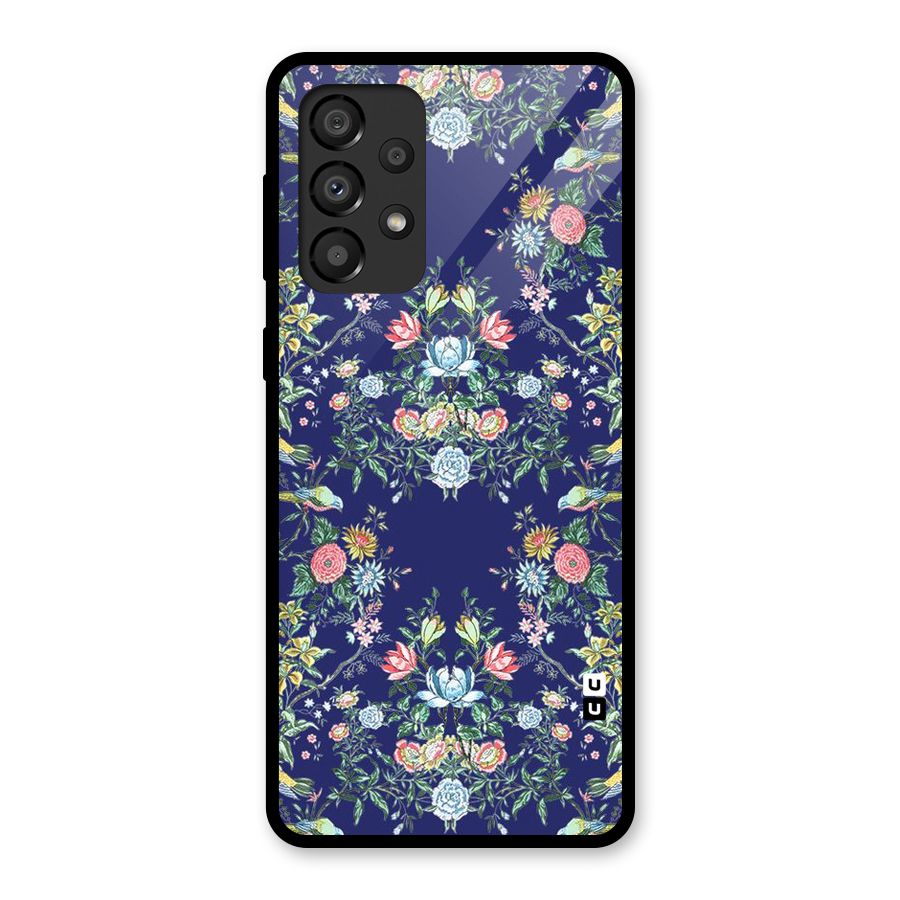 Little Flowers Pattern Glass Back Case for Galaxy A33 5G