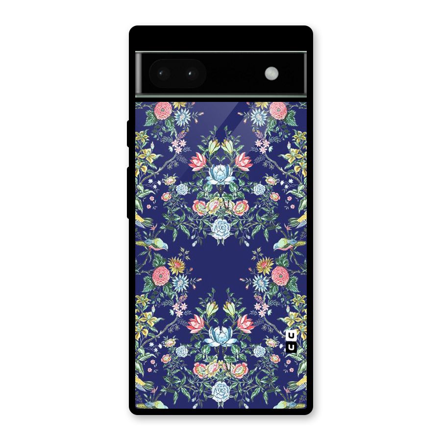Little Flowers Pattern Glass Back Case for Google Pixel 6a