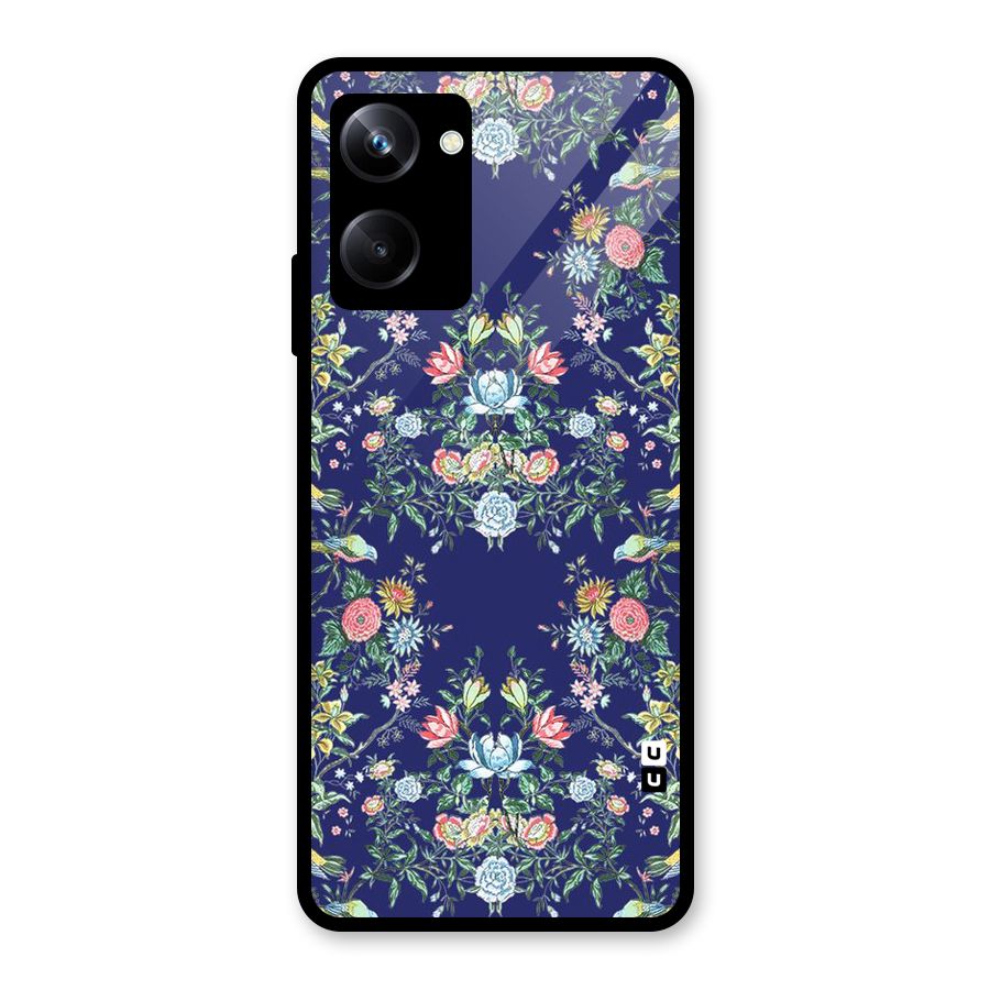 Little Flowers Pattern Glass Back Case for Realme 10 Pro