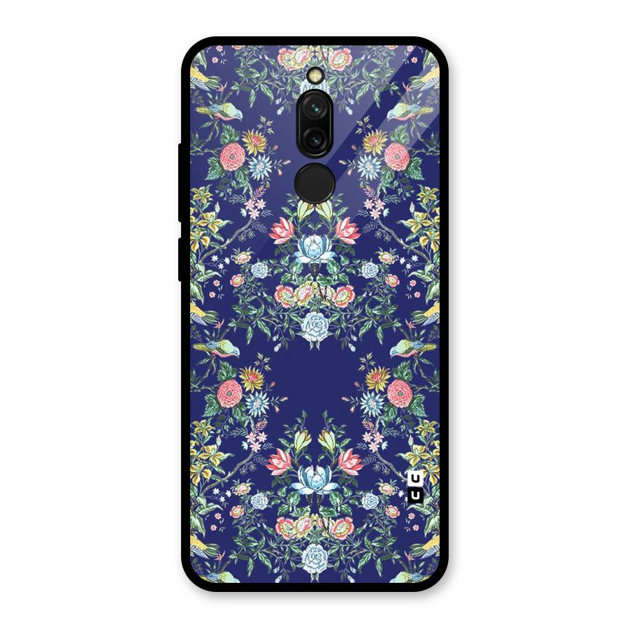 Little Flowers Pattern Glass Back Case for Redmi 8