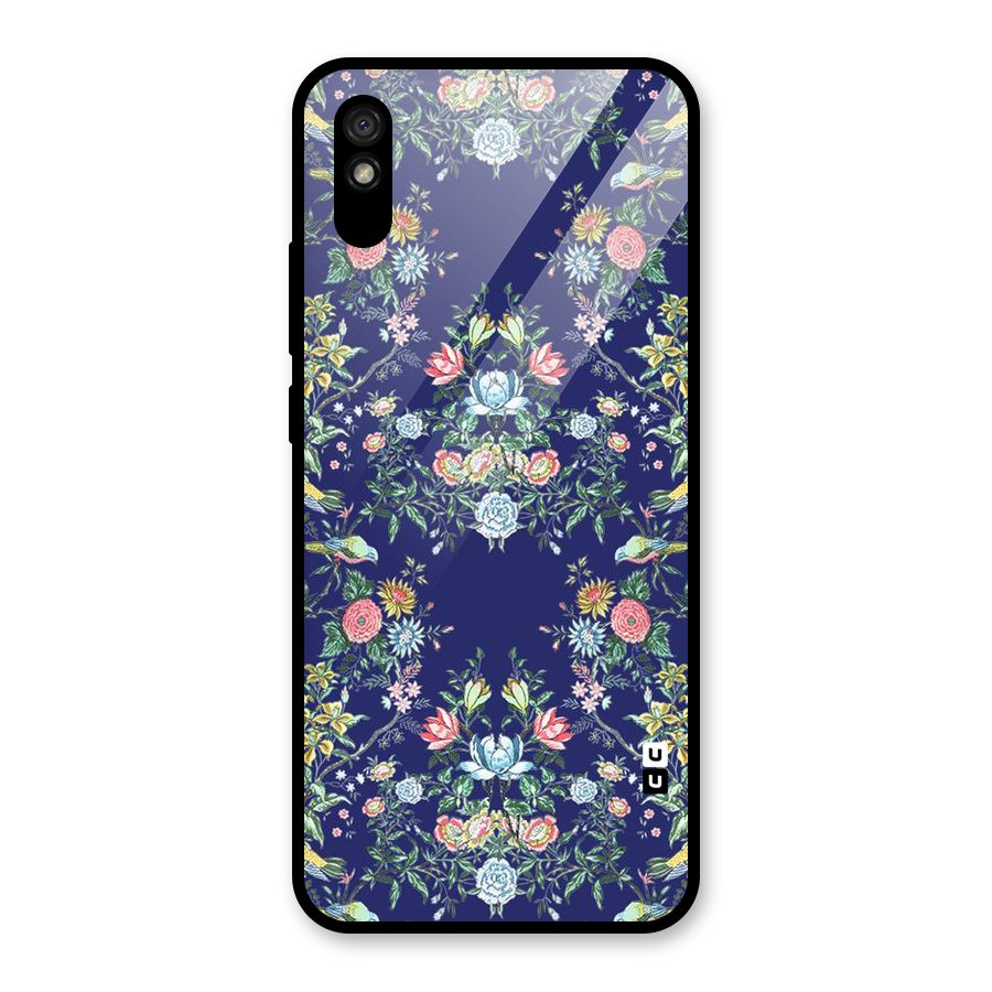 Little Flowers Pattern Glass Back Case for Redmi 9A